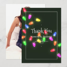 Tarjeta De Agradecimiento Foto de boda de Navidad