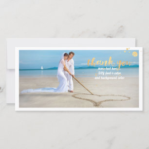 Tarjeta De Agradecimiento Foto de boda de PixDezines gracias/antecedentes de