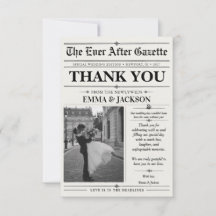 Foto de boda en blanco y negro en periódico