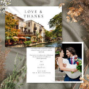 Tarjeta De Agradecimiento Foto de boda en San Antonio Texas