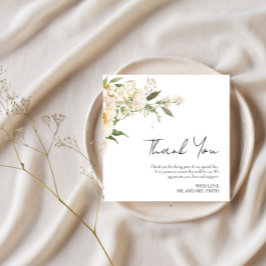 Tarjeta De Agradecimiento Foto de Boda minimalista de Ivory Bliss