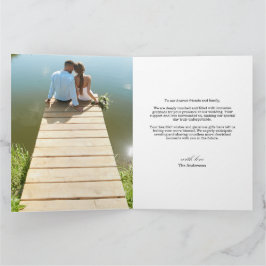 Tarjeta De Agradecimiento Foto de boda minimalista y moderna