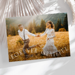 Tarjeta De Agradecimiento Foto de boda para siempre agradecido