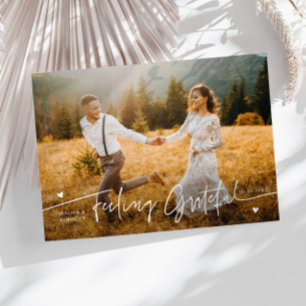 Tarjeta De Agradecimiento Foto de boda sintiéndose agradecido