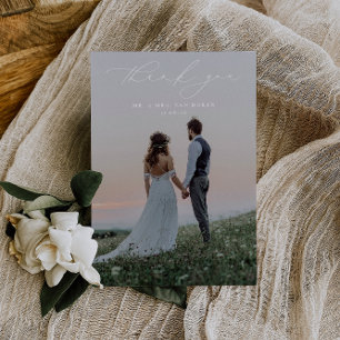 Tarjeta De Agradecimiento Foto de BRUNSWICK Green Boda