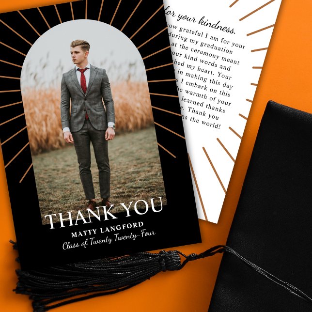 Tarjeta De Agradecimiento Foto de clase de graduación en arco (Subido por el creador)
