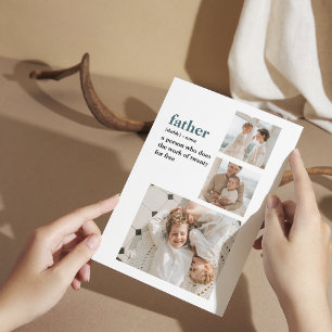 Tarjeta De Agradecimiento Foto de colección moderna Regalo del Día de los Pa