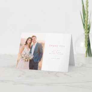 Tarjeta De Agradecimiento Foto de Crema Romántica
