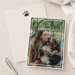 Tarjeta De Agradecimiento Foto de cuidado de mascotas