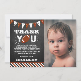 Tarjeta De Agradecimiento Foto de cumpleaños de fútbol para cualquier edad