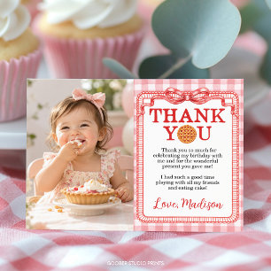 Tarjeta De Agradecimiento Foto de cumpleaños de Little Cutie Pie Coquette