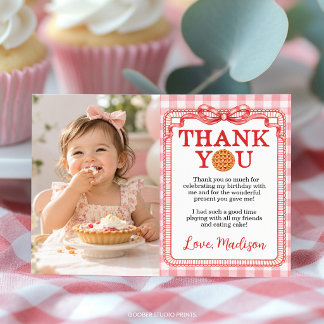 Tarjeta De Agradecimiento Foto de cumpleaños de Little Cutie Pie Coquette