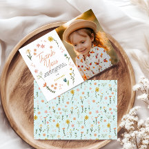 Foto de cumpleaños de niñas Two Wild Boho Wildflow