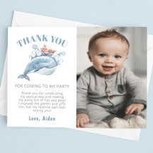 Foto de cumpleaños de niño de ballena azul