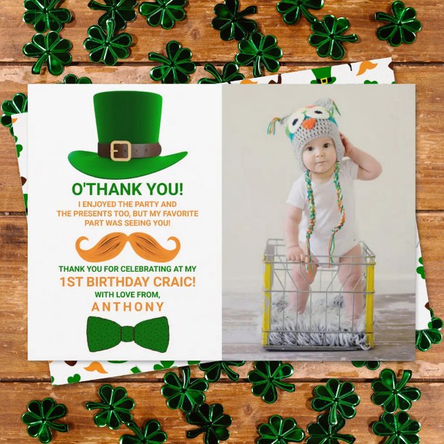 Tarjeta De Agradecimiento Foto de cumpleaños del Día de San Patricio (Subido por el creador)