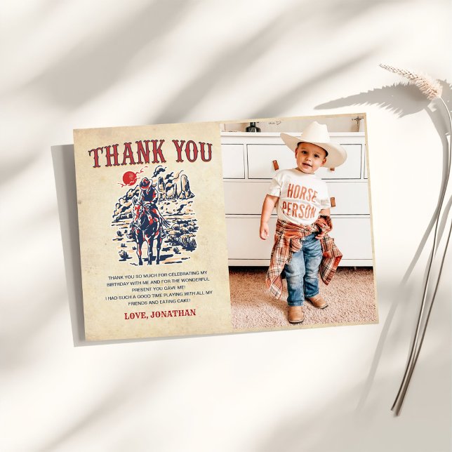 Tarjeta De Agradecimiento Foto de cumpleaños del rodeo del desierto del Vint (Subido por el creador)
