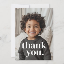 Tarjeta De Agradecimiento Foto de cumpleaños número 2 - dos