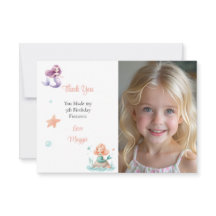 Foto de cumpleaños personalizable de sirena