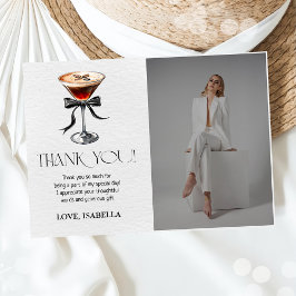 Tarjeta De Agradecimiento Foto de cumpleaños un poco mayor con Espresso Mart