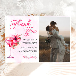 Tarjeta De Agradecimiento Foto de Desayuno y Champán Burbujeante para Desped