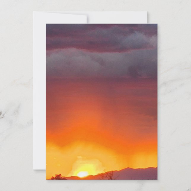 Tarjeta De Agradecimiento Foto de Desert Sunset (Anverso)
