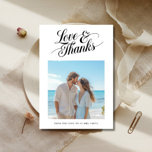 Tarjeta De Agradecimiento Foto de Despedida de Soltera Moderna y Caprichosa 