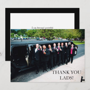 Tarjeta De Agradecimiento Foto de despedida de soltero