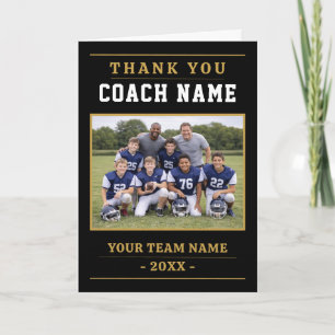 Tarjeta De Agradecimiento Foto de equipo de fútbol americano moderno del ent
