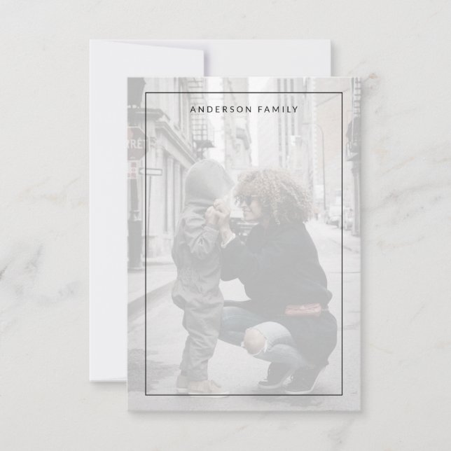 Tarjeta De Agradecimiento Foto de familia (Anverso)