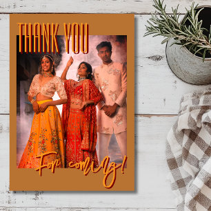 Tarjeta De Agradecimiento Foto de familia del Festival Diwali en Cobre Cálid