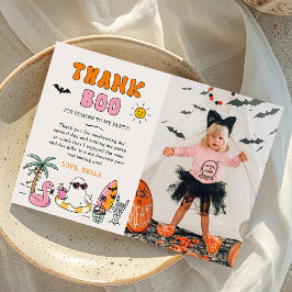 Tarjeta De Agradecimiento Foto de fiesta de cumpleaños de Halloween en la pi