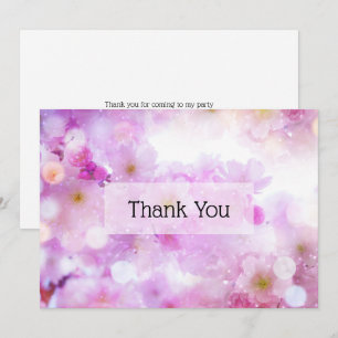 Tarjeta De Agradecimiento Foto de Flores de flores de cerezo rosa