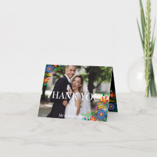 Tarjeta De Agradecimiento Foto de flores mexicanas