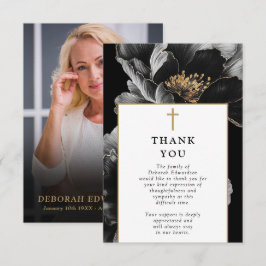 Tarjeta De Agradecimiento Foto De Funeral Cristiano Moderno Celebración De L