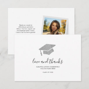 Tarjeta De Agradecimiento Foto de Graduación Moderna 2026