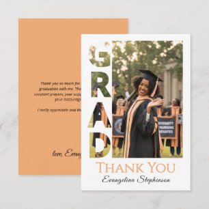 Tarjeta De Agradecimiento Foto de graduada de enfermería moderna Enfermera g