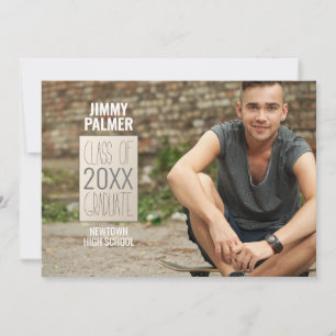 Tarjeta De Agradecimiento Foto de graduado urbano