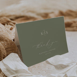 Tarjeta De Agradecimiento Foto de HARMONY Sage Green Boda