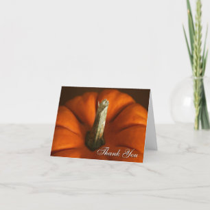 Tarjeta De Agradecimiento Foto De La Calabaza De Otoño Gracias