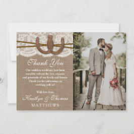 Tarjeta De Agradecimiento Foto de la colección de Bodas rusos de herradura