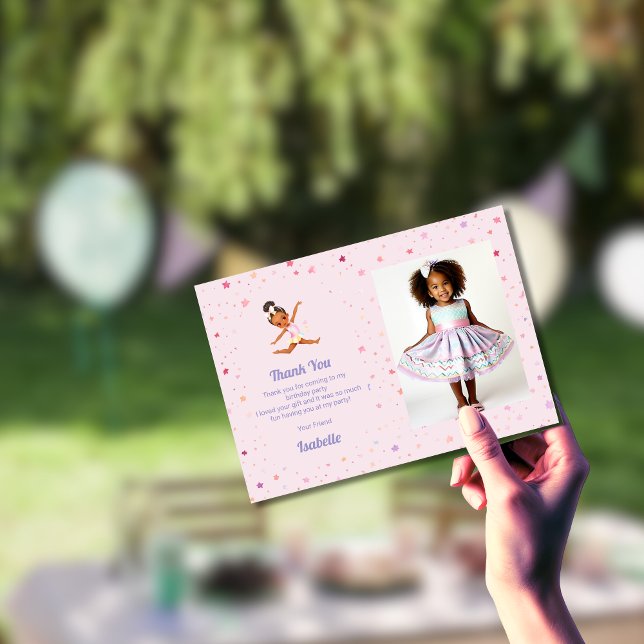 Tarjeta De Agradecimiento Foto de la fiesta de cumpleaños del pequeño gimnas (Subido por el creador)