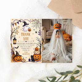 Tarjeta De Agradecimiento foto de la fiesta de Halloween