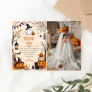 Tarjeta De Agradecimiento foto de la fiesta de Halloween