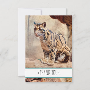 Tarjeta De Agradecimiento foto de leopardo nebuloso naturaleza vida silvestr
