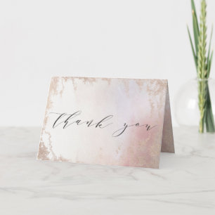 Tarjeta De Agradecimiento Foto de matrimonio personalizado de Relieve metali