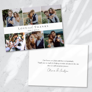 Tarjeta De Agradecimiento Foto de múltiples guiones de amor y gracias Boda.
