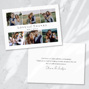 Tarjeta De Agradecimiento Foto de múltiples guiones de amor y gracias Boda.