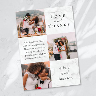 Tarjeta De Agradecimiento Foto de múltiples guiones de amor y gracias Boda.