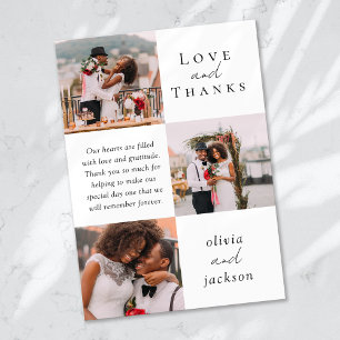 Tarjeta De Agradecimiento Foto de múltiples guiones de amor y gracias Boda.