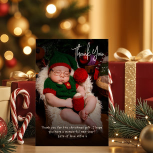 Tarjeta De Agradecimiento Foto de Navidad para Niños